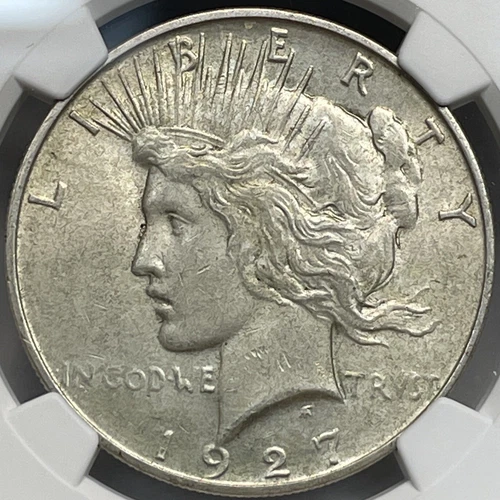 1927 D $1 Peace Dollar NGC AU58