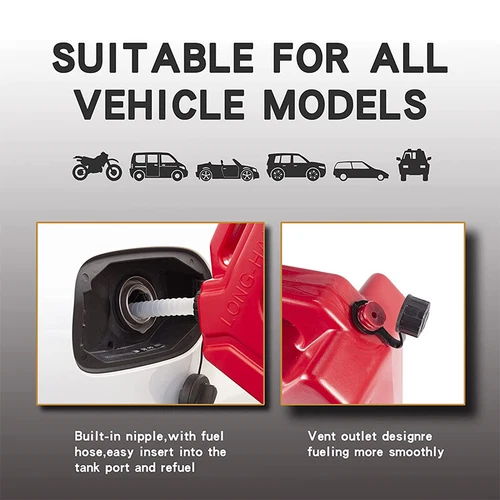 1.3 Gal Portable Gas Fuel Tank Petrol Storage Can For ATV UTV Motorcycle Car 5L - Bild 5 von 15