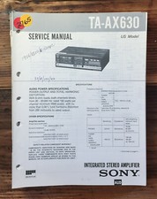 Sony TA-AX630 Amplifier Service Manual Original 