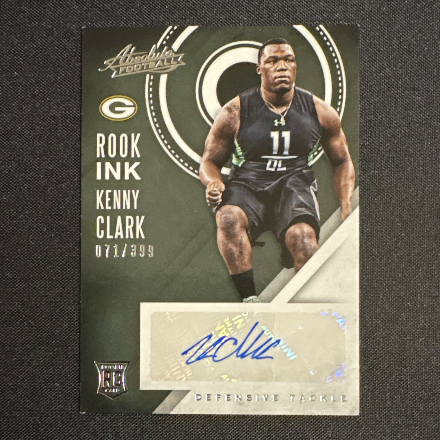 Kenny Clark Panini Absolute Rook Ink #32 Silver