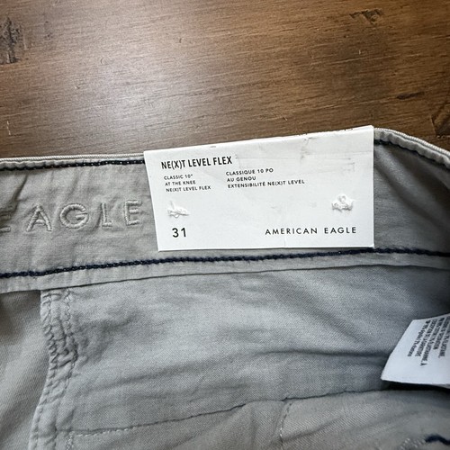 American Eagle Herren klassische Knie Shorts Größe 31 x 9 grau Next Level Flex - Bild 5 von 8