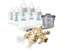 Philips Anti-Colic Baby Bottle with AirFree Vent Newborn Gift Set with Snuggl...