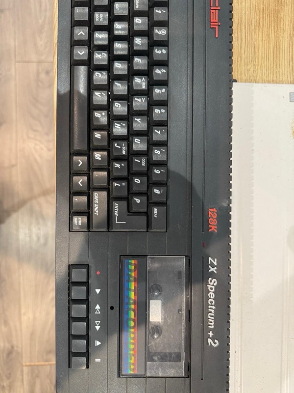 Sinclair ZX Spectrum +2 128K Vintage Home Computer with Built-In Cassette Deck