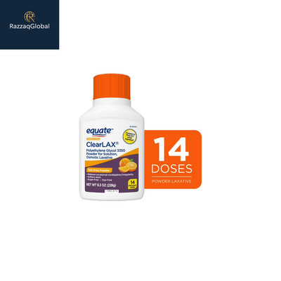 Equate ClearLAX PEG 3350 Powder, Orange, 8.3 oz