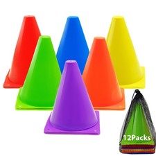 12/24/48Pcs Soccer Cones,7" or 9" Cones for Sports Training, Multicolor Sport...