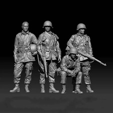 1/35 Resin Figure WWII US Airborne Soldiers 4 Figures Unpainted Unassembled