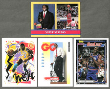 1990 Hoops #385 Magic Johnson Michael Jordan Super Streaks #367 4 card lot