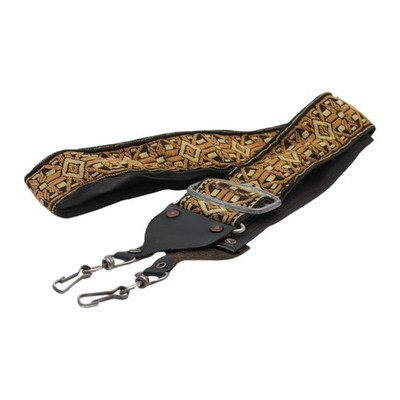 Kameragurt Tragegurt carrying strap breit Retro style in gelb schwarz universal