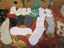 Lot of 18 Pairs Women's Various New Socks