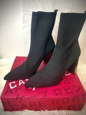 Cape Robbin Women  s Black Stretch-Knit Sock Boots   Size 11 BRAND NEW 