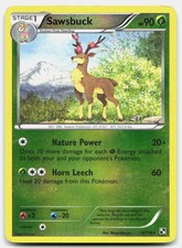 Black & White Sawsbuck 14/114 Damaged Pokemon R Tcg Card