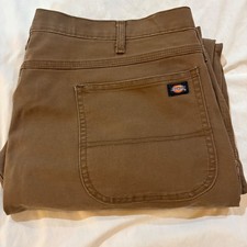 Dickies Flex Work Pants Brown Canvas Men Size 42x32 Relaxed Fit