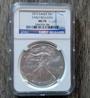2012 American Silver Eagle $1 1 oz Silver NGC MS70 Early Releases