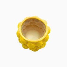 Blumentopf Zitronenoptik 10x10x8 cm Keramik Gelb Pflanzkübel Übertopf Deko
