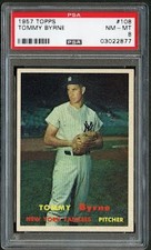 1957 Topps #108 Tommy Byrne PSA 8 NM-MT 03022877 
