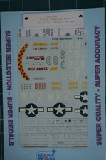 1/48 SUPERSCALE #554 HIGH DETAIL VERY RARE OOP  DECAL FOR P-51 MUSTANG ACES