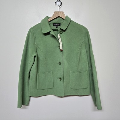 NEW! Talbots Double-Faced Wool Jacket Felted Green Plush Career Size 6 MSRP $249