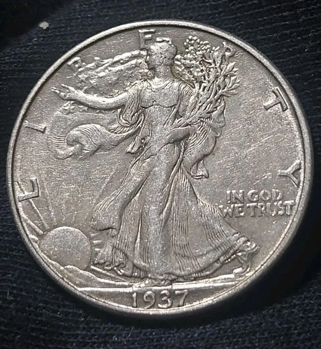1937 D WALKING LIBERTY HALF DOLLAR XF/AU (#2)