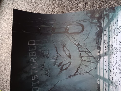 Disturbed The Sickness Tour 2025 Cities Poster 18x24 - Picture 4 of 6