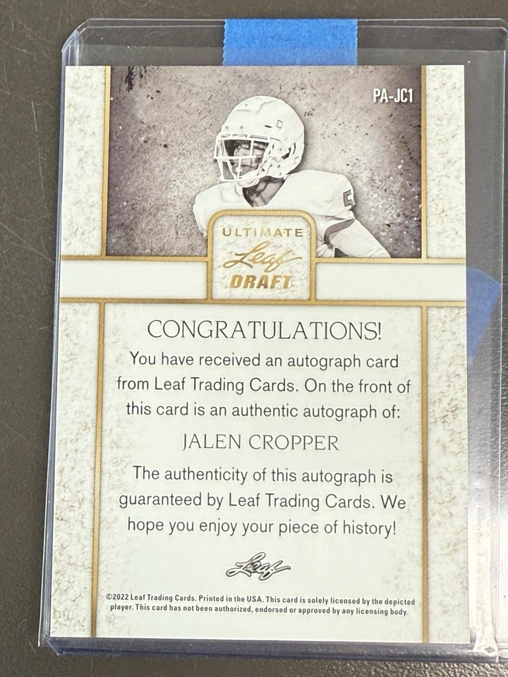 2022 Leaf Ultimate Draft - Portrait Auto Black and White Jalen Cropper... - Image 2 of 2