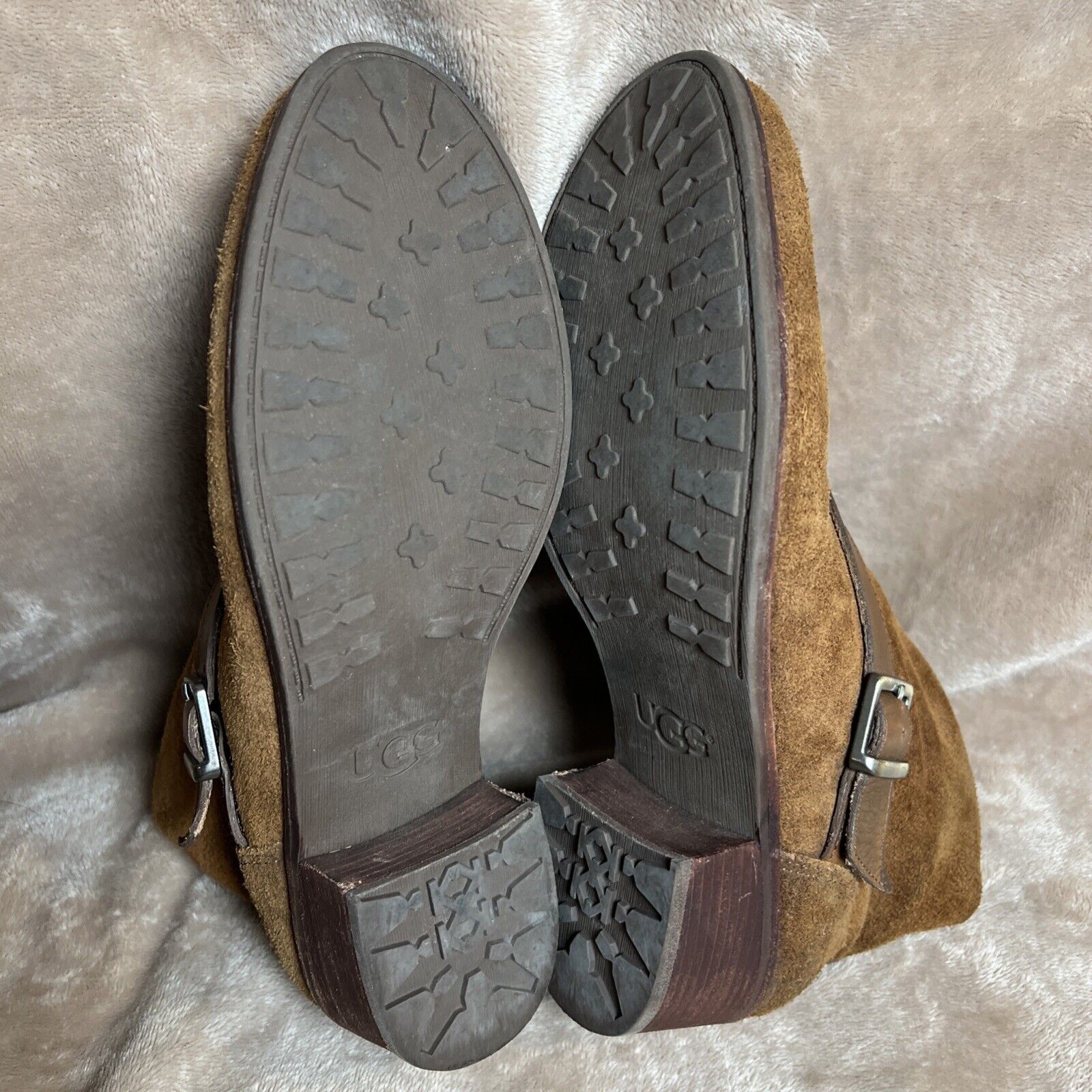 UGG Australia Wright Belted Boot Brown Suede Leat… - image 7