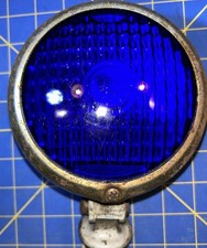 Rare Do-ray Lamp Co Chicago- 280 Cobalt Lens Full Housing Bracket Chrome