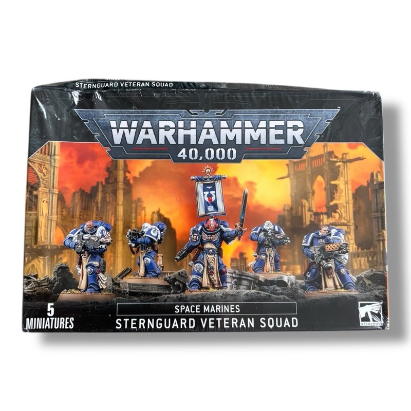Warhammer 40,000 Space Marines Sternguard Veteran Squad 5 Miniatures Damaged Box