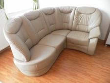 kleine Leder Eckcouch / Ledersofa  200 x 180 x 108 cm