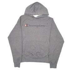 Champion Script Hoodie Cotton Blend Sweatshirt Jumper Mens M