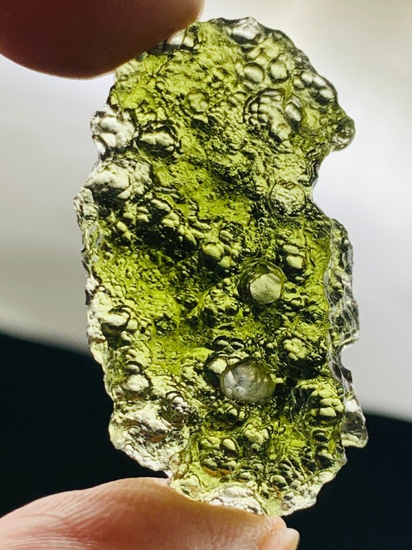 22Ct Moldavite Genuine Raw Moldavite Crystal from Czech Republic PIC certificate