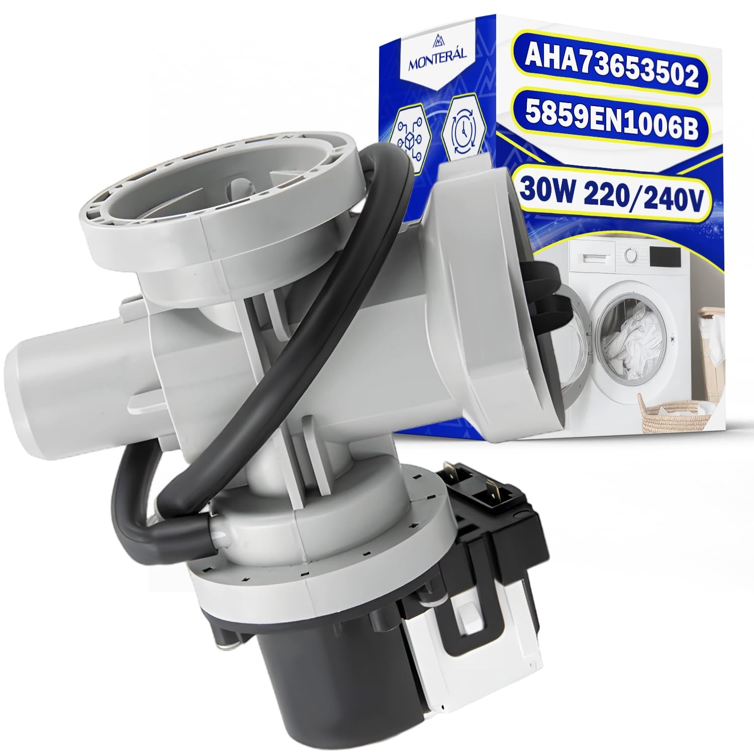 Pompe de vidange haute pression 30W évacuation fluide pour machine à laver