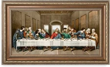 The Last Supper Picture Frame Framed Wall Art Home Decor by Leonardo Da Vinci