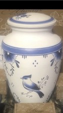 Always With Us Cremation Urn for Human Ashes Adult Delft Blue/White Large