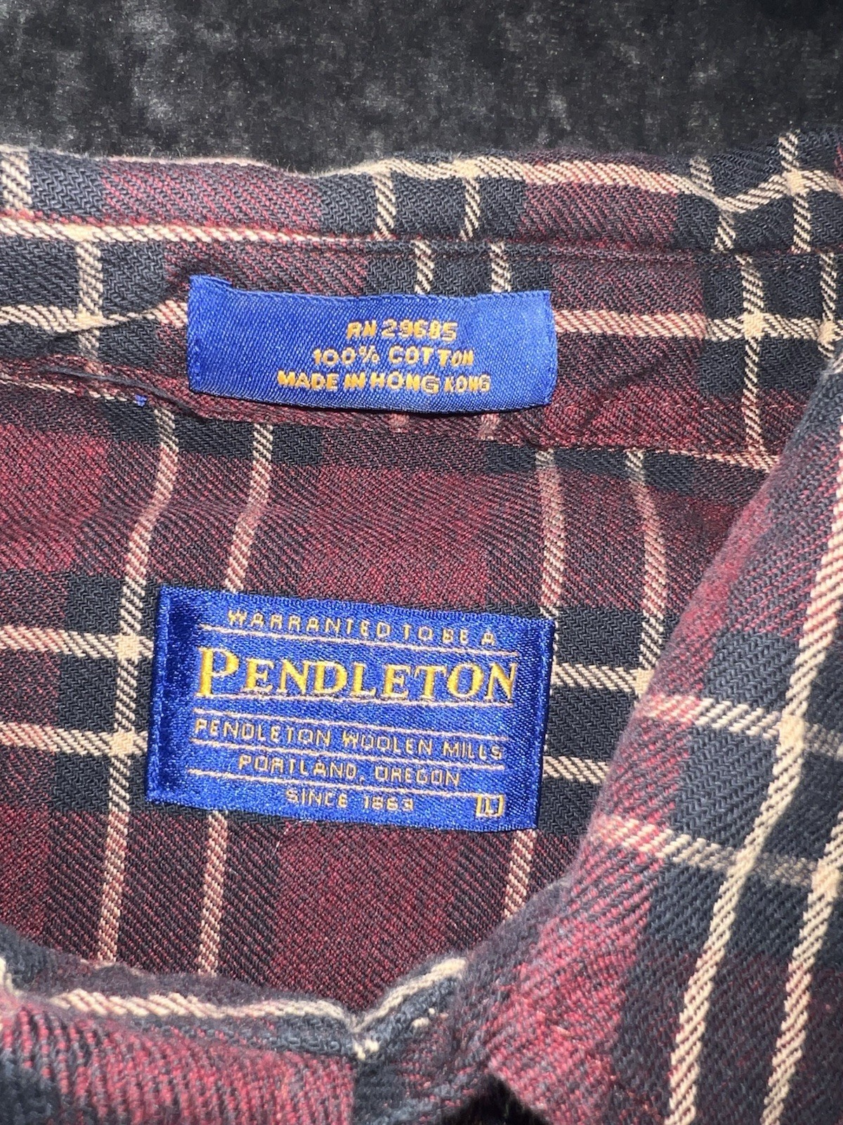 Pendleton Button Down Shirt Men’s Large Plaid Bur… - image 2