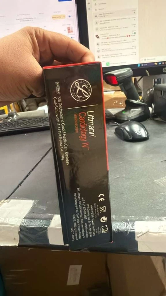 3M Littmann Cardiology IV Stethoscope, 6164,  Red-Rainbow Chestpiece  27" - Image 3 of 4