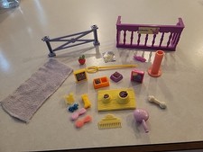 Kenner littlest Pet Shop Lot Of Accessories - Food, Gates And More 21 Items
