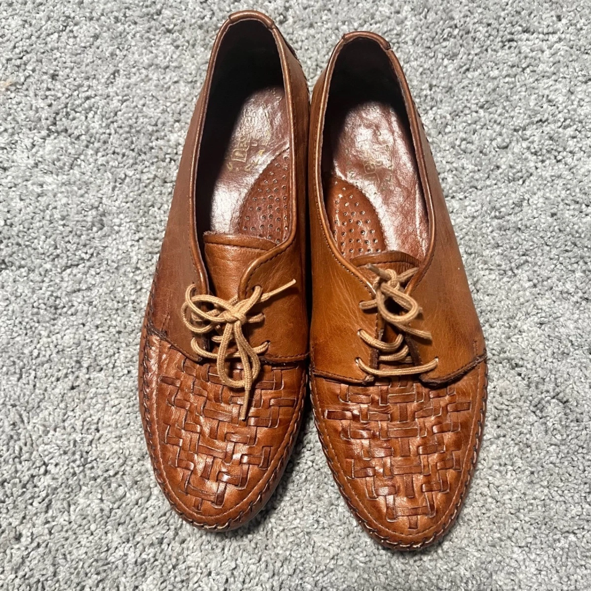 Dexter Comfort Loafers Mens 8‎ M Brown Hand Sewn Woven Leather Slip On 381582 Astorflex Dartflex Woven Loafer - Brown Vegetable Leather  main image 3