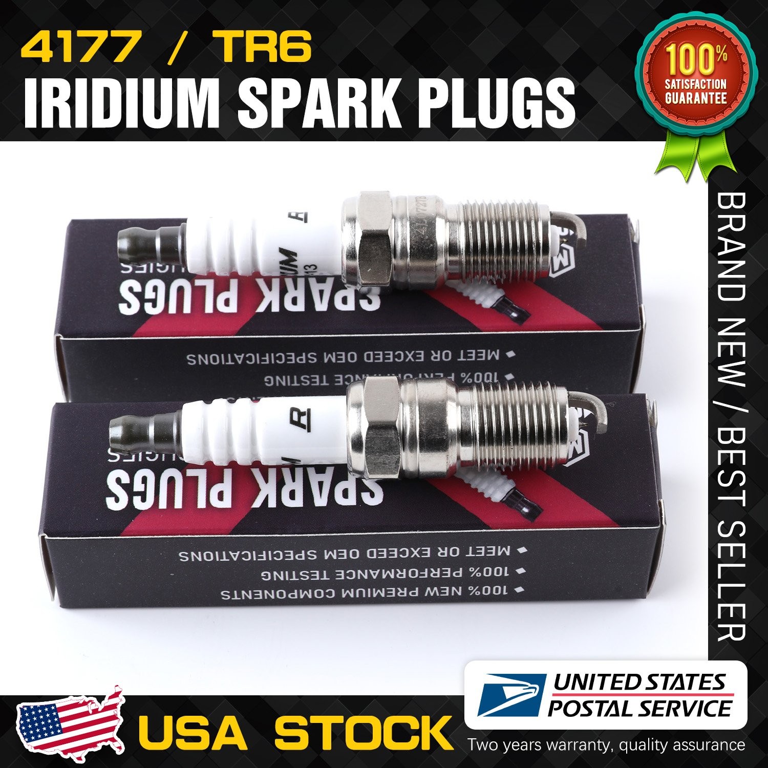 2x Fits NGK 4177 TR6 Iridium Spark Plugs for T20NR-U11 SP494 HR7DC HR6DS HR6DC