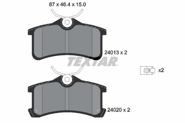 Bremsbelagsatz Scheibenbremse Hinterachse FüR Toyota Avensis Liftback Kombi-image