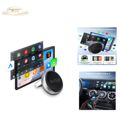 CarlinKit MINI-Ultra 3 drahtlos CarPlay Android Auto Adapter Plug-and-Play USB