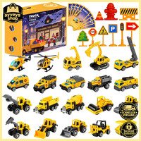 Adventskalender 2026 Kinder 24 Tage Spielzeug Auto Baustelle LKW Bagger