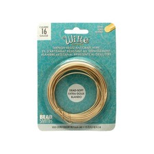 Gold Color Craft Wire: 16 Gauge, Soft Temper, 15 ft