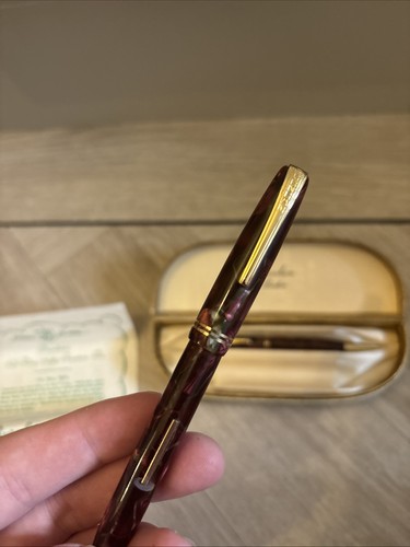 Burnham Lever Filler Fountain Pen And Mechanical Pencil Set. Mint. Boxed - Picture 2 of 7