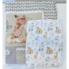 Lambs  Ivy Painted Forest Quilt and Crib Sheet