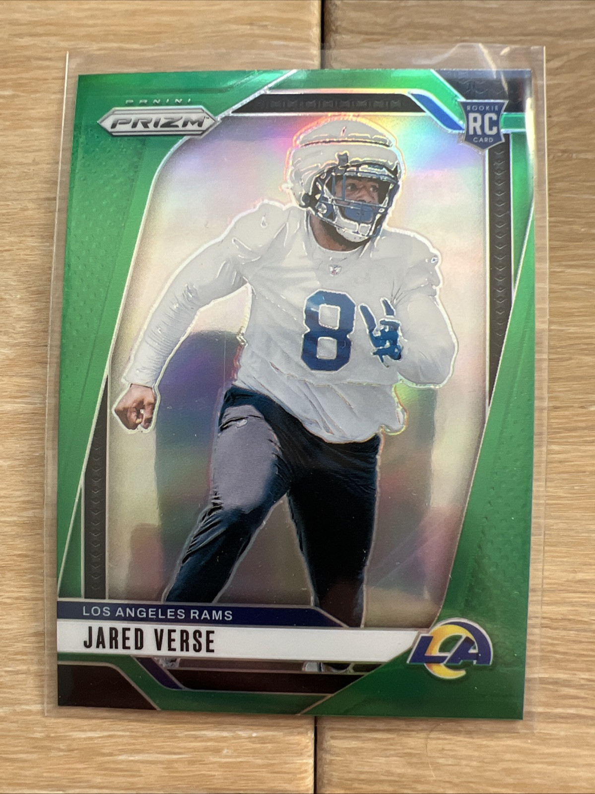 2024 Prizm Jared Verse True Green Prizm Holo RC Rookie Rams #341