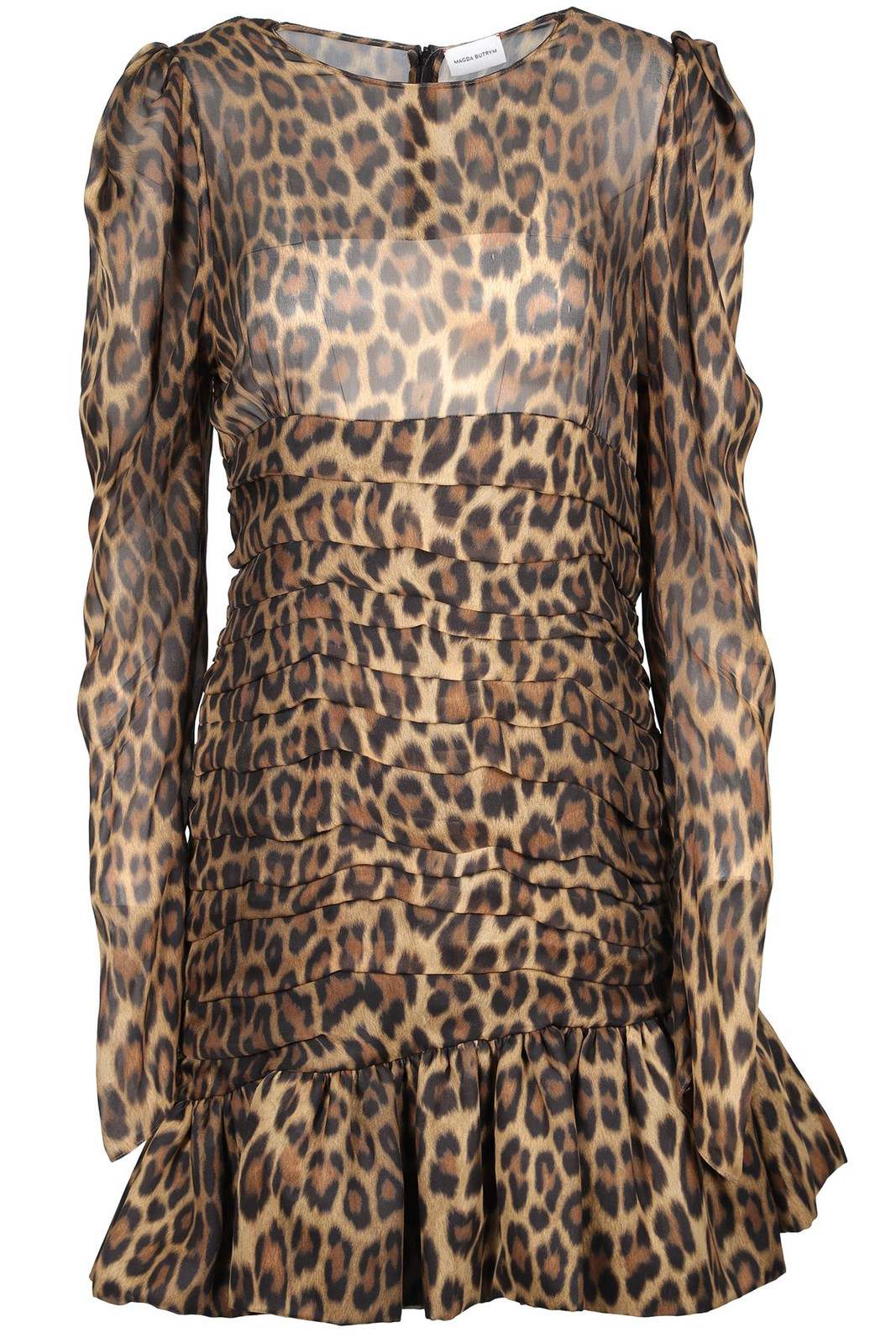 MAGDA BUTRYM BROWN SILK MINI DRESS FR 40 UK 12