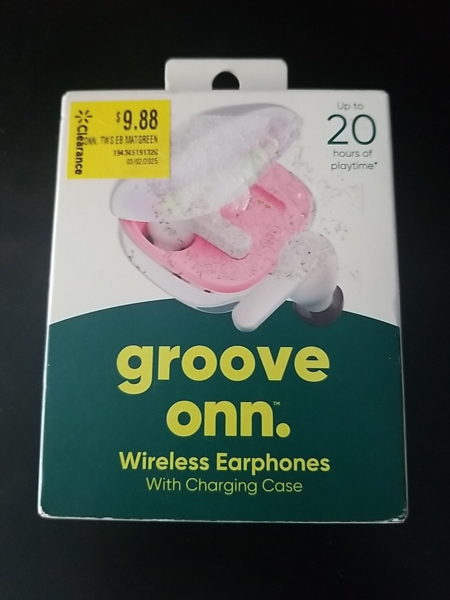 Groove Onn Wireless Earbuds With Charging Case White In