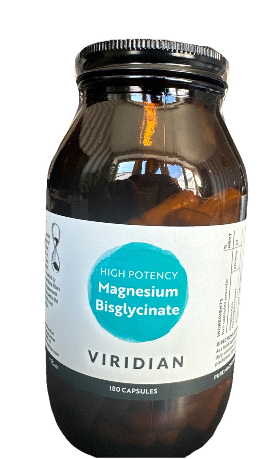 Viridian Magnesium Bisglycinate 180 Capsules BBE: 03/2029.