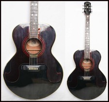 Epiphone SQ-180 BLK Signature Style Mustache Guitar With Hard Case 1994