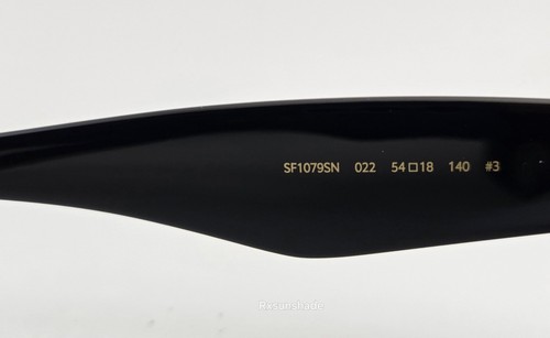 Salvatore Ferragamo Sunglasses NEW SF 1079SN Color 022 Shiny Black Size 54 - Picture 4 of 6